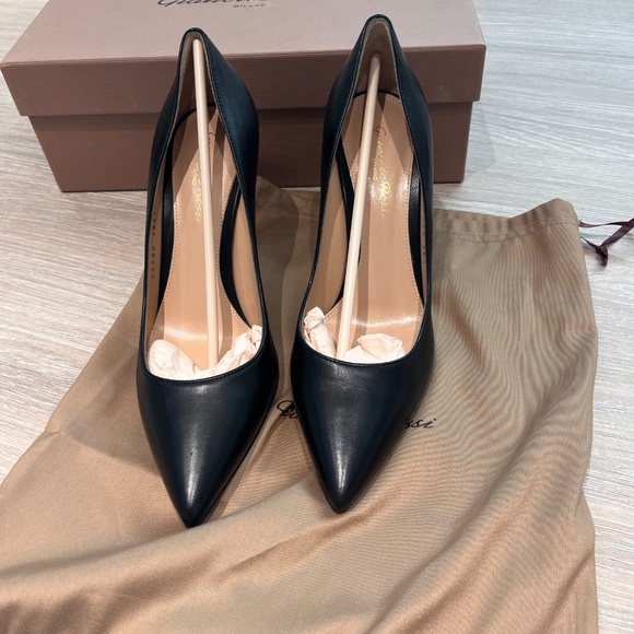 Gianvito Rossi 85mm pumps black leather - Picture 2 of 5